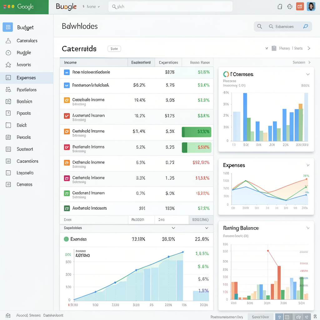 freepik modern google sheets budg 2805387347 Free Google Sheets budget template showing monthly income and running balance in 2026